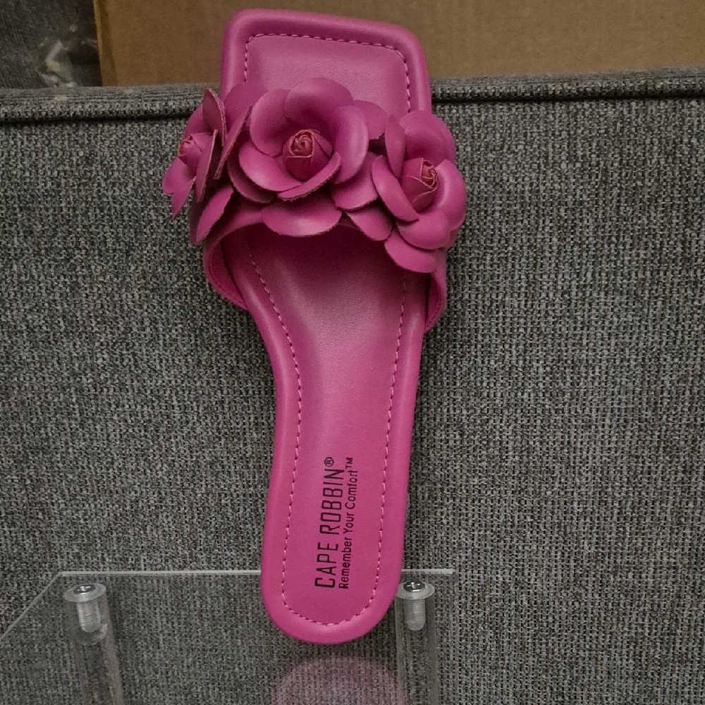 Cape Robbin Women's Pink Floral Slide Sandals